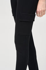Joseph Ribkoff Silky Knit Slim Fit Cargo Pants 243045 Black