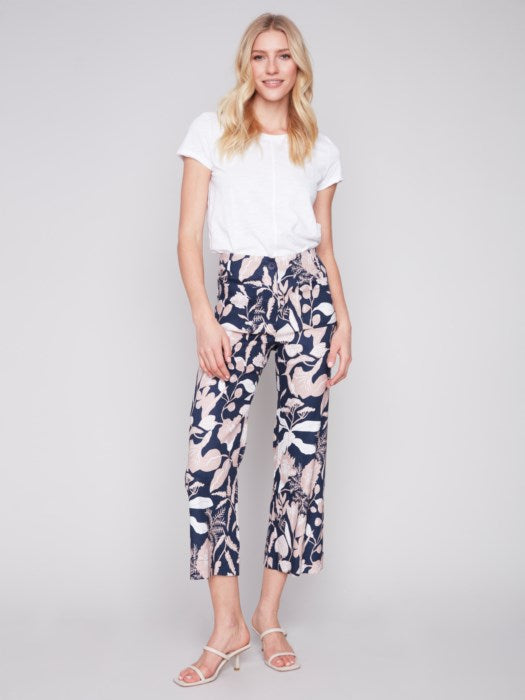 Linen Blend Straight Leg Pant