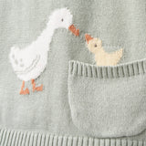 Elegant Baby On the Farm Knit Henley + Organic Muslin Short Set