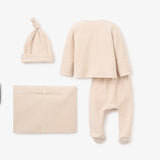 Elegant Baby Taupe Velour Welcome to the World Layette Set