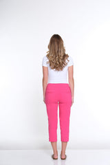 Multiples Solid Crop Pant-Bright Pink