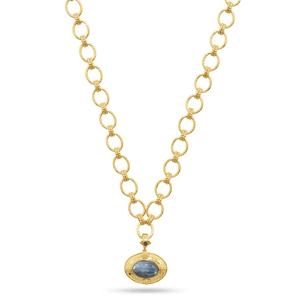 Capucine De Wulf Cleopatra Pendant Necklace - Gold/Blue Labradorite
