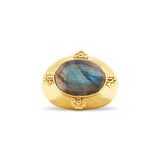 Capucine De Wulf Cleopatra Oval Ring - Gold/Blue Labradorite Sz 8