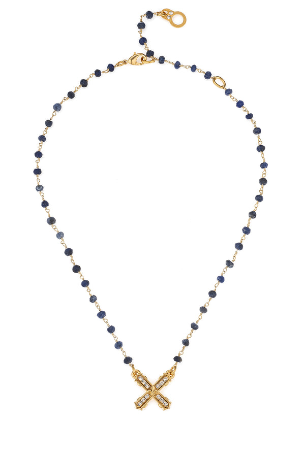 French Kande Joelle Necklace – Sodalite Gold