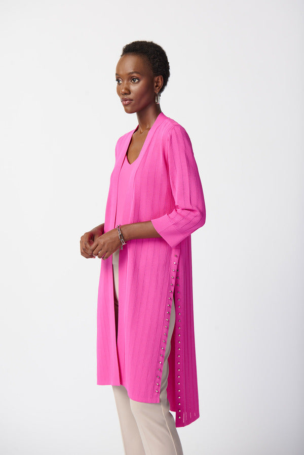 Joseph Ribkoff Rib Knit Cover-up 222929 Ultra pink – Fashion House