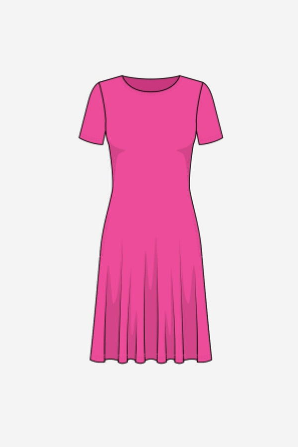 Joseph Ribkoff Classic A-Line Dress 202130 Dazzle Pink