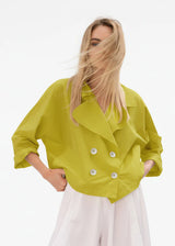 Planet Nylon Cropped Sailor Jacket