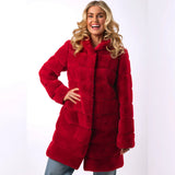 Furious Fur 4-Way Emilia Coat | Cherry