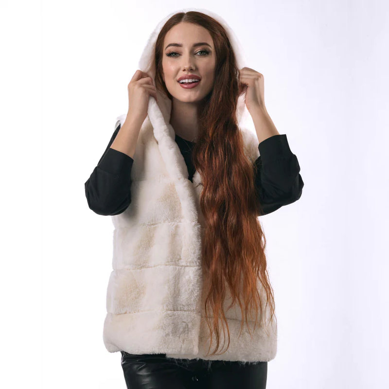 Furious Fur 4-Way Emilia Coat | Cherry