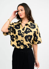 Ivy Jane Black Flower Khaki Jacket | Khaki