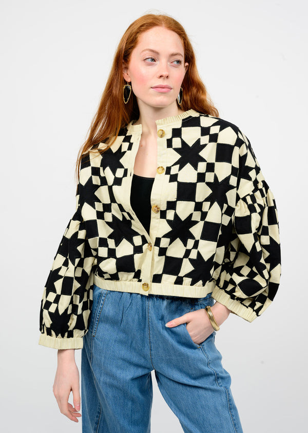 Ivy Jane Quilted Star Jacket | Black