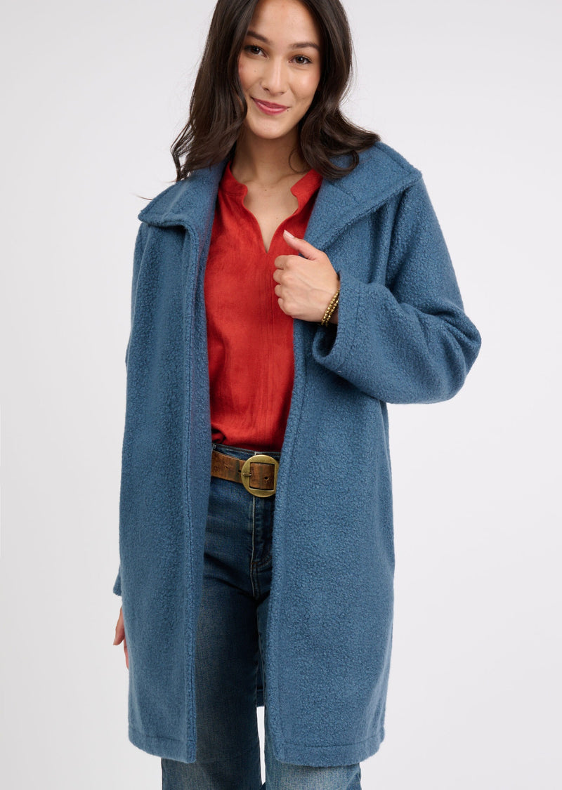 Ivy Jane Wooly "Like" Coat- Blue