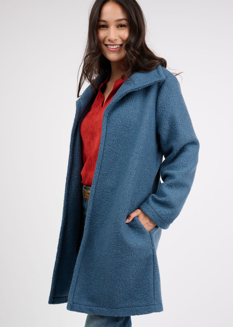 Ivy Jane Wooly "Like" Coat- Blue