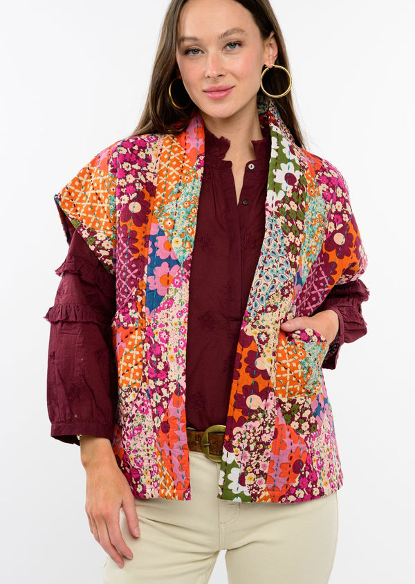 Ivy Jane Patchwork Quilted Vest-Multi