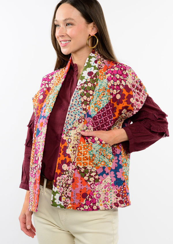 Ivy Jane Patchwork Quilted Vest-Multi