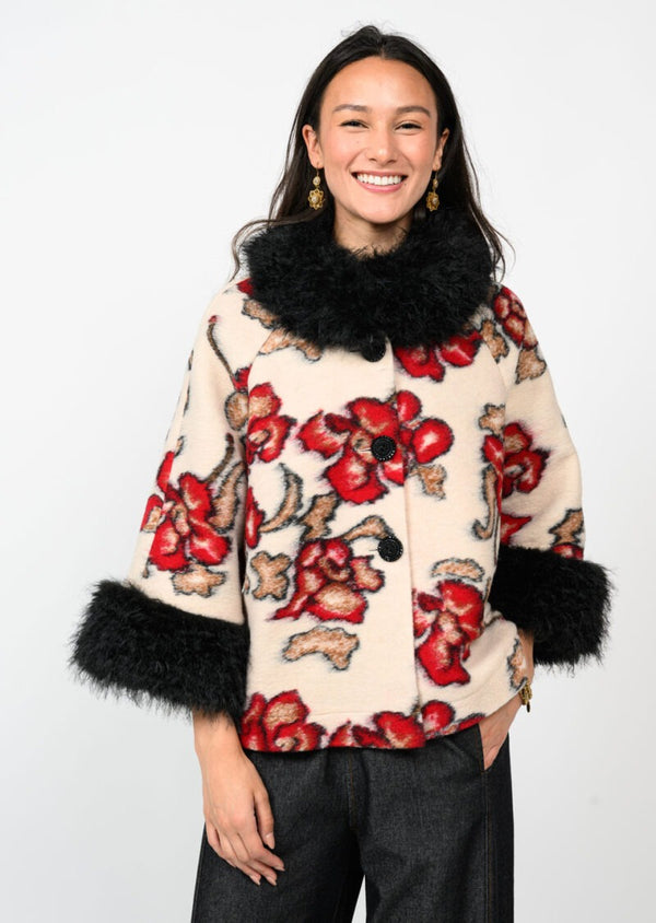 Ivy Jane Shadow Roses Jacket | Ivory