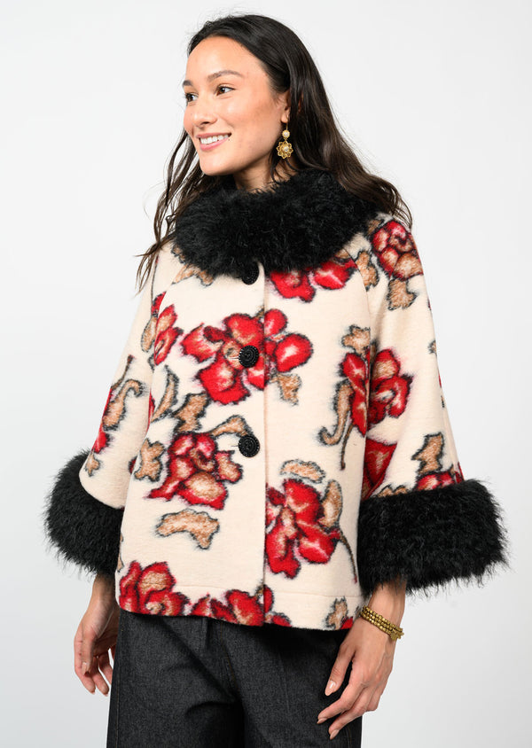 Ivy Jane Shadow Roses Jacket | Ivory