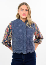 Ivy Jane Embroidered Scalloped Vest
