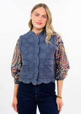 Ivy Jane Embroidered Scalloped Vest