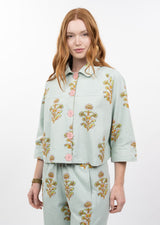 Ivy Jane Print Swing Jacket | Aqua
