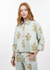 Ivy Jane Print Swing Jacket | Aqua