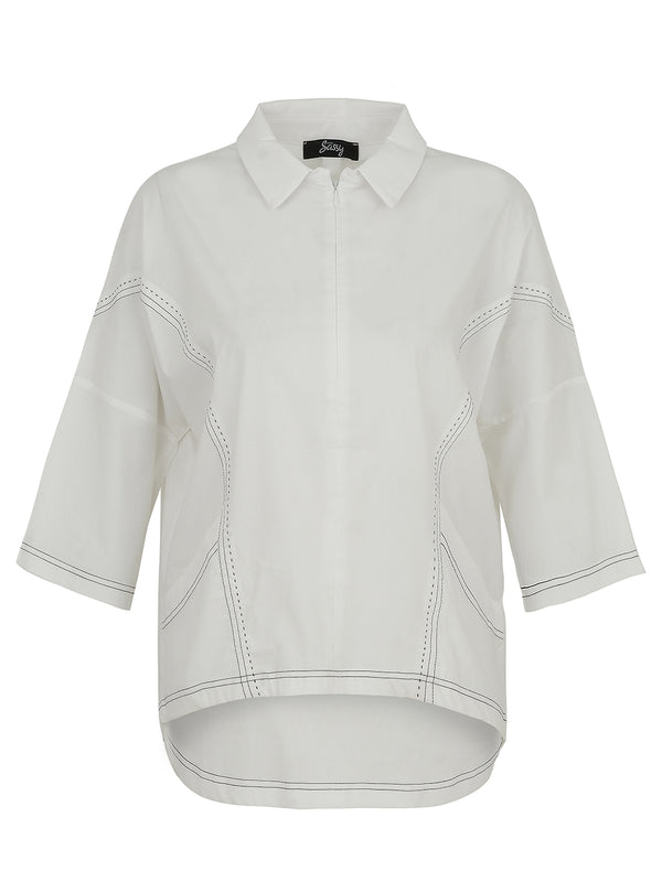 EverSassy Woven Blouse-White