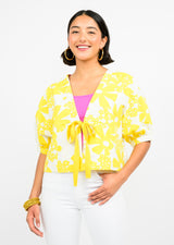 Ivy Jane Scattered Daisy Jacket | White/Yellow