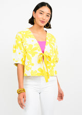 Ivy Jane Scattered Daisy Jacket | White/Yellow