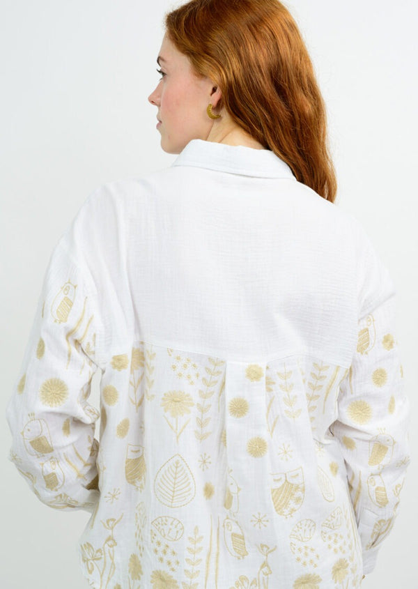 Ivy Jane Flock of Birds Shacket | White