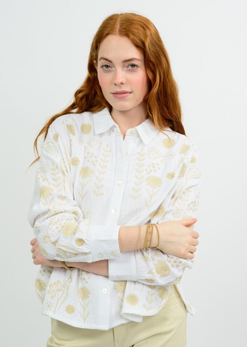 Ivy Jane Flock of Birds Shacket | White