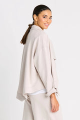 Planet Frech Terry Cropped Asymmetrical Jacket