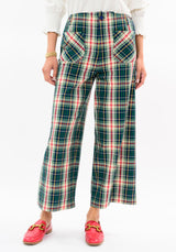 Ivy Jane Plaid Patch Pocket Pant | Hunter