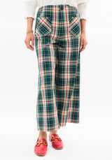 Ivy Jane Plaid Patch Pocket Pant | Hunter
