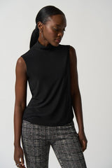 Joseph Ribkoff Mock Neck Sleeveless Top 233298 Black