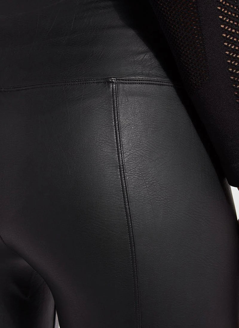 Lyssé Textured Leather Legging-Kohl Black