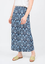 Ivy Jane Printed Linen Blend Pant | Navy