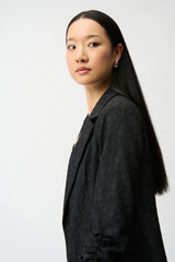 Joseph Ribkoff Woven Jacquard Texture Boxy Blazer 242034S26 Black