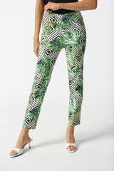 Joseph Ribkoff Millennium Printed Crop Pants 242223 Vanilla/Multi