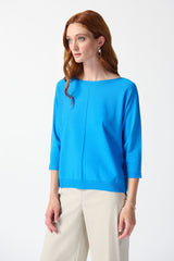 Joseph Ribkoff Soft Viscose Yarn Pullover Sweater 242905 French Blue