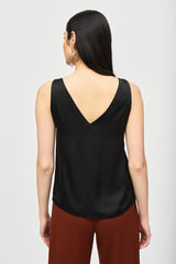 Joseph Ribkoff Satin Straight Sleeveless Top 243110 Black