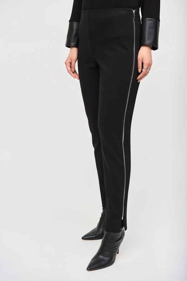 Joseph Ribkoff Heavy Knit Slim Fit Pants 243179 Black