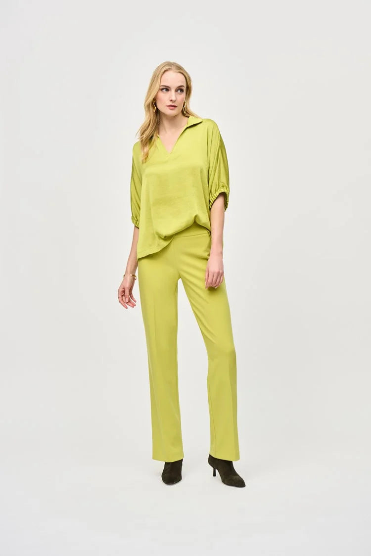 Joseph Ribkoff Satin Boxy Top 243183 Wasabi