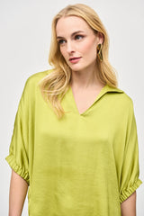 Joseph Ribkoff Satin Boxy Top 243183 Wasabi