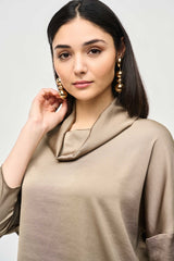 Joseph Ribkoff Satin Cowl Collar Top 243189 Java