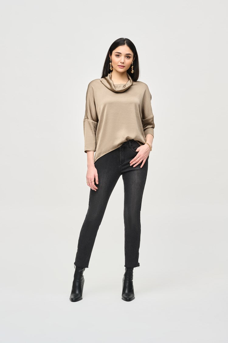 Joseph Ribkoff Satin Cowl Collar Top 243189 Java