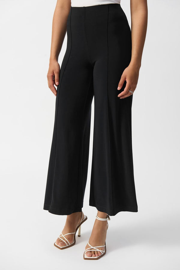 Joseph Ribkoff Silky Knit Pull-On Wide-Leg Pants 251017 Black