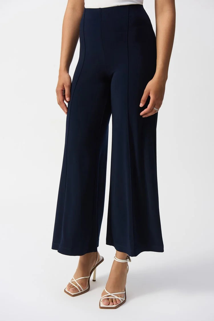 Joseph Ribkoff Silky Knit Pull-On Wide-Leg Pants 251017 Midnight Blue