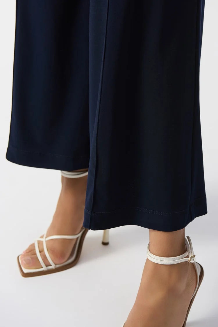 Joseph Ribkoff Silky Knit Pull-On Wide-Leg Pants 251017 Midnight Blue