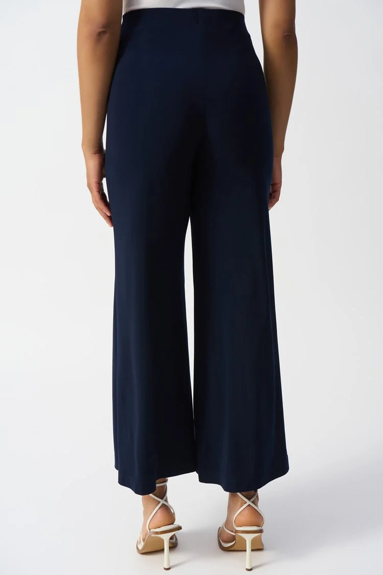 Joseph Ribkoff Silky Knit Pull-On Wide-Leg Pants 251017 Midnight Blue