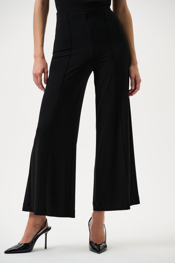 パンツ Kim Laughton UNDEFINED BOTTOMS Joseph Ribkoff Classic Pull-On Wide Leg Pants 251017CO Black